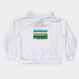 Tram Happy Birthday Rail Enthusiast Kids Hoodie